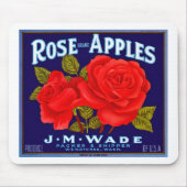 Äpfel mit Rose Mousepad (Vorne)