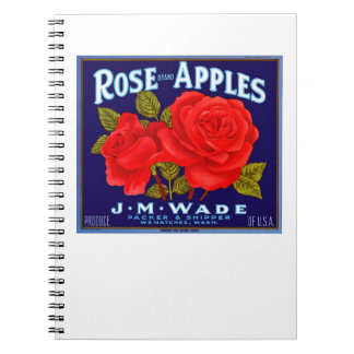 Äpfel mit Rose Notizblock