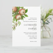 Äpfel mit roten Wasserfarben Einladung (Stehend Vorderseite)