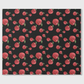Äpfel mit schwarzem Hintergrund Geschenkpapier (Flach)