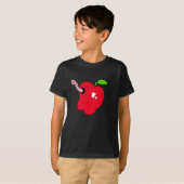 Apfel mit Wurm Kind Shirt (Vorne ganz)