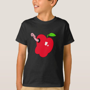 Apfel mit Wurm Kind Shirt