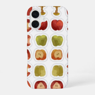Äpfel Muster angebissener Apfel verfault iPhone 16 Hülle