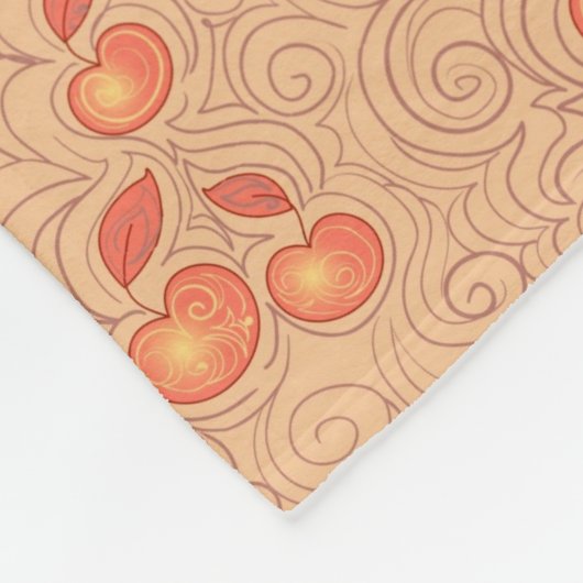 Apfel-Muster Fleecedecke (Ecke)