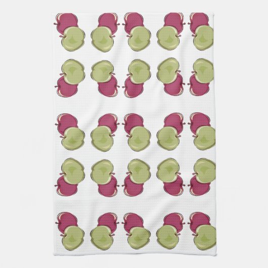 Äpfel-Muster Geschirrtuch (Vertikal)