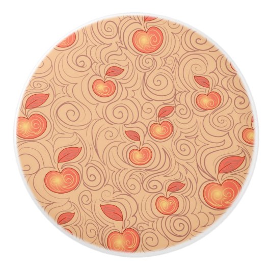 Apfel-Muster Keramikknauf (Vorderseite)