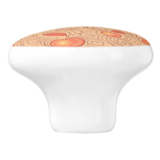 Apfel-Muster Keramikknauf (Seitenansicht)