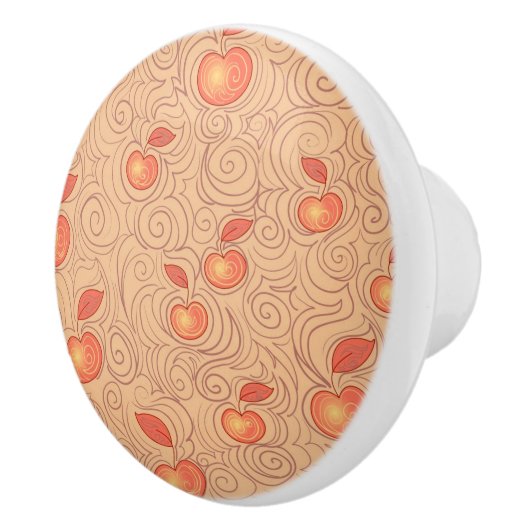 Apfel-Muster Keramikknauf (Rechts)