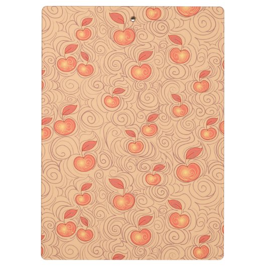 Apfel-Muster Klemmbrett (Rückseite)