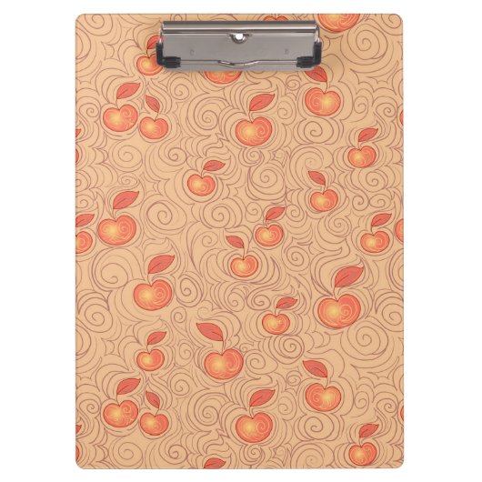 Apfel-Muster Klemmbrett (Vorderseite)