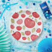 Apfel Muster Wasserfarbe Handgemalt Pappteller (Party)