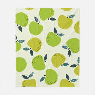 Apfel nahtloses Muster. Frucht-Themen-Illustration Fleecedecke