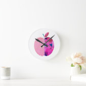 Apfel, Obst, Gesund Runde Wanduhr (Zuhause)