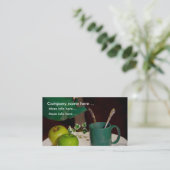 Äpfel Obstkaffee Business Cards Visitenkarte (Stehend Vorderseite)