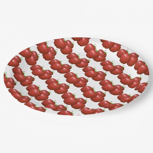 Äpfel Pappteller (Schrägansicht)