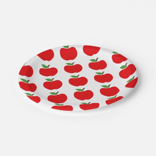 Äpfel Pappteller (Schrägansicht)