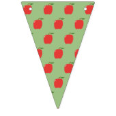 Äpfel Party Banner (Sage Green & Red) (Erste Fahne)