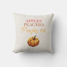 Äpfel Peaches Pumpkin Pie Throw Kissen