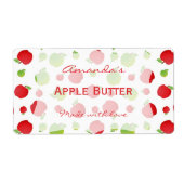 Äpfel Personalisiertes Canning-Etikett (Vorne)