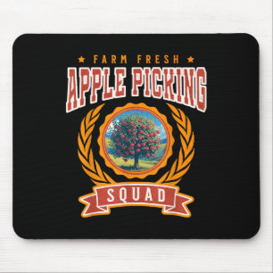 Apfel Pflück Team Farm Frische Äpfel Herbsternte Mousepad