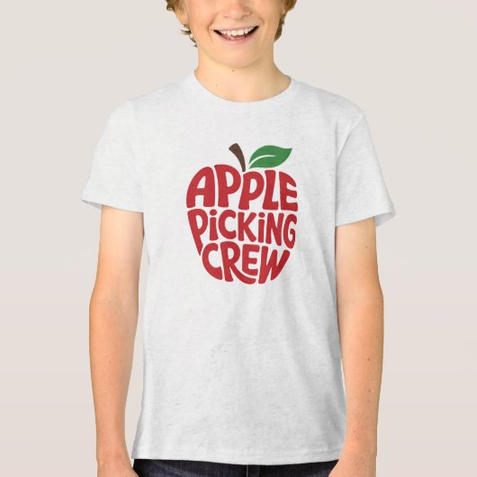 Apfel Pflückmannschaft Tri-Blend Shirt (Vorderseite)