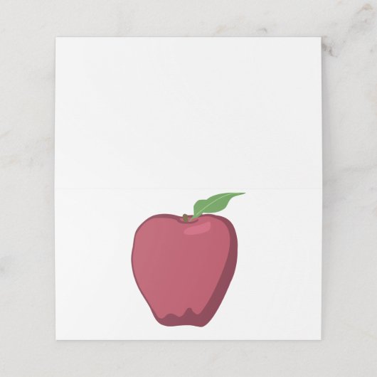 Äpfel Platzkarte (Außenseite Aufgefaltet)