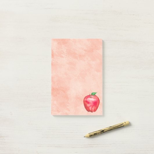 Apfel Post-it Klebezettel (Auf Schreibtisch)