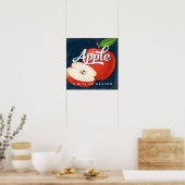 Apfel Poster Vintage Frucht Label Poster (Küche)