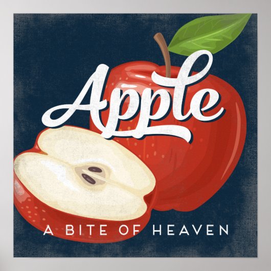 Apfel Poster Vintage Frucht Label Poster (Vorne)