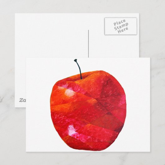 Apfel Postkarte (Vorne/Hinten)