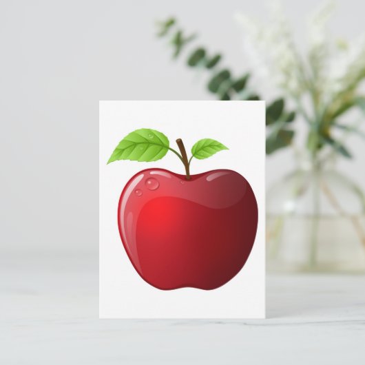 apfel postkarte (Stehend Vorderseite)