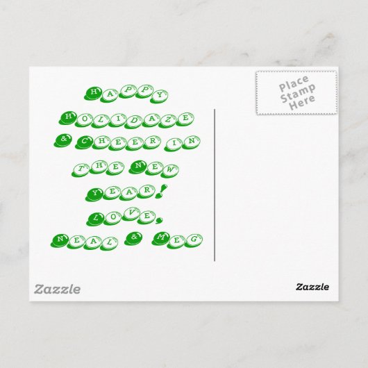 Äpfel Postkarte (Rückseite)