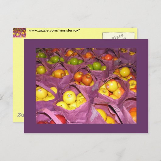 Äpfel Postkarte (Vorne/Hinten)