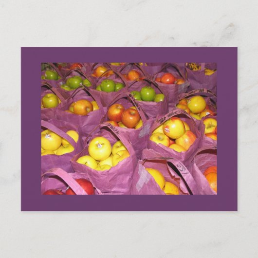 Äpfel Postkarte (Vorderseite)