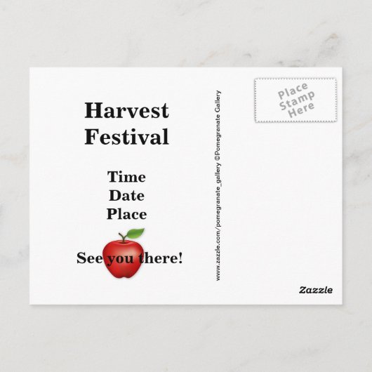 Äpfel Postkarte (Rückseite)