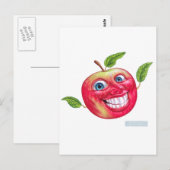 Apfel Postkarte (Vorne/Hinten)