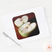 Apfel Quadratischer Aufkleber (Umschlag)