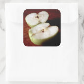 Apfel Quadratischer Aufkleber (Tasche)