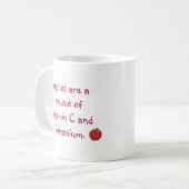 Äpfel Quelle von Vitamin C, Kalium-Tasse Kaffeetasse (Vorderseite Links)