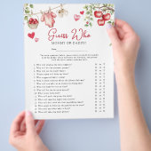 Apfel "raten Sie, wer" Baby Duschspiel Flyer (Hand)