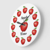Apfel, Red Delicious Große Wanduhr (Winkel)