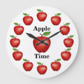 Apfel, Red Delicious Große Wanduhr (Vorderseite)