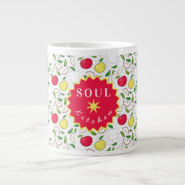 Apfel Rot Gelb Grün Obst Grafik Kunst Modern Jumbo-Tasse