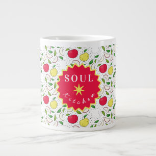Apfel Rot Gelb Grün Obst Grafik Kunst Modern Jumbo-Tasse