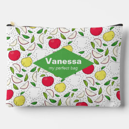 Apfel Rot Gelb Grün Obst Grafik Kunst Modern. Zubehörtasche