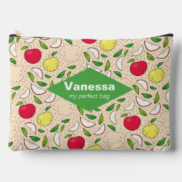 Apfel Rot Gelb Grün Obst Grafik Kunst Modern Zubehörtasche