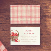 Apfel-Rot-Gingham-Baby-Shower-Bücher für Baby