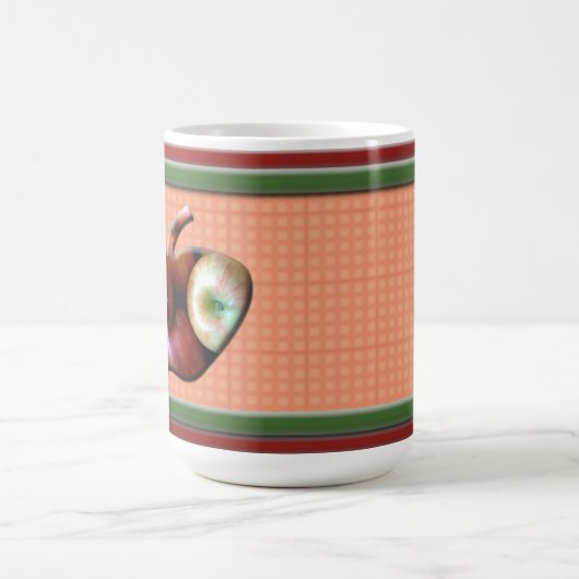 Äpfel Rot-Grün-Tasse Kaffeetasse (Mittel)