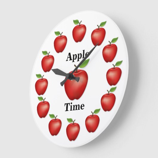 Apfel, rot köstlich große wanduhr (Winkel)
