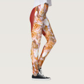 Apfel, rote Frucht mit google Augen - Comic Gesich Leggings (Rechts)